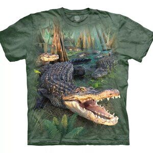 Alligator Gator Parade Crocodile Reptile Swamp Green The Mountain Shirt S-3X